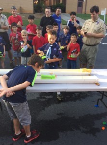 Brandon Hallo and Trent Brown compete in the first round of the June 16 Raingutter Regatta.